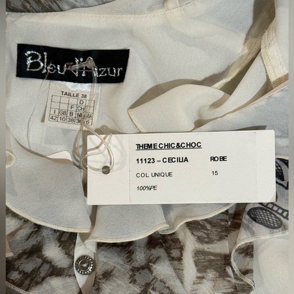 🔥HP🔥 NWT Bleu d’Azur sleeveless mini dress. Size 6 - Picture 7 of 10